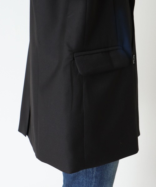 Three Four Time（ｽﾘｰﾌｫｰﾀｲﾑ）の「スプレーロゴプリントジャケット（テーラードジャケット・レディース・ブラック・FREE）」の16枚目の写真