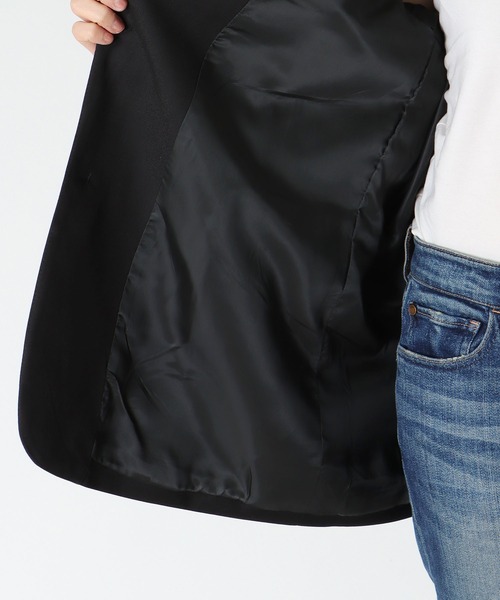 Three Four Time（ｽﾘｰﾌｫｰﾀｲﾑ）の「スプレーロゴプリントジャケット（テーラードジャケット・レディース・ブラック・FREE）」の17枚目の写真