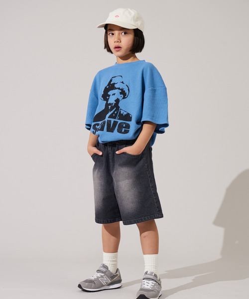 PAIRMANON STREET(ペアマノンストリート)の「【PAIRMANON STREET】デニム ショートパンツ(デニムパンツ・キッズ・ブルー/ブラック・150/160/140/90/110/130/120/100)」の4枚目の写真
