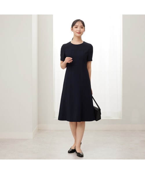 TO BE CHIC お受験スーツ　アンサンブル　ワンピース お受験対応】＜2点セット＞定番ネイビー！ショールカラー