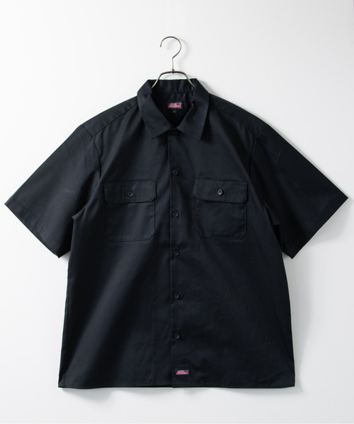 [neos] Genuine DICKIES джинсуин DICKIES одноцветная рабочая рубашка с логотипом, твил, рабочая футболка
