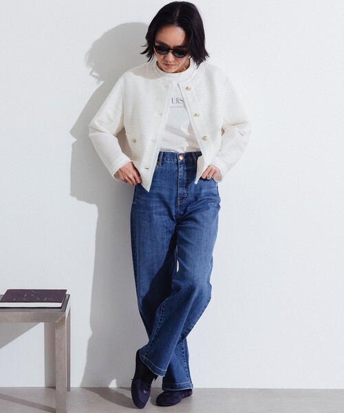 23区 L(ニジュウサンクオオキイサイズ)の「23区DENIM サマー ストレート ワイド パンツ(デニムパンツ・レディース・スカイブルー系/ターコイズブルー系/ホワイト・50/44/46/48)」の19枚目の写真