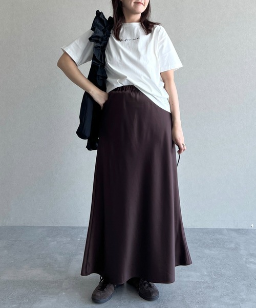 mysty woman（ミスティウーマン）の「【花盛友里さんコラボ】コラボフォトレギュラーTシャツ 493894（Tシャツ/カットソー・レディース・グリーン/ピンク/オフホワイト/ホワイト・FREE）」の18枚目の写真