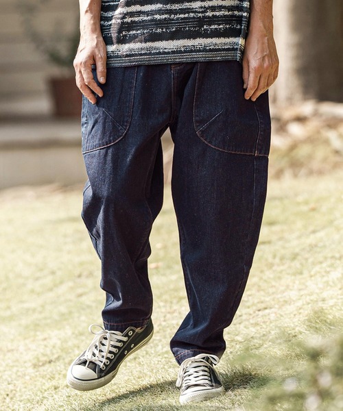 mp13622- 変形ブッシュバルーンデニムパンツ（デニムパンツ）｜CAMBIO