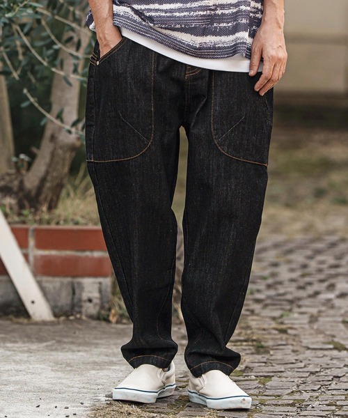 mp13622- 変形ブッシュバルーンデニムパンツ（デニムパンツ）｜CAMBIO