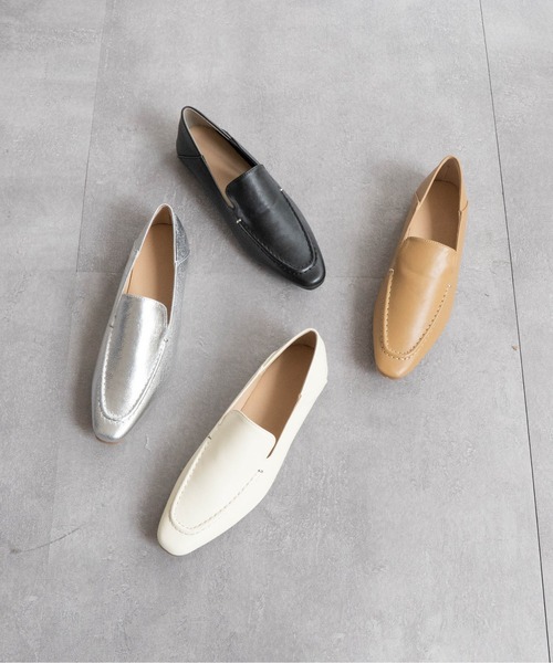 Fabby fabby（ファビィーファビィー）の「ローファーサイドメタルシューズ（ローファー・レディース・シルバー/ベージュ/オフホワイト/ブラック・SMALL/LARGE/MEDIUM）」の5枚目の写真