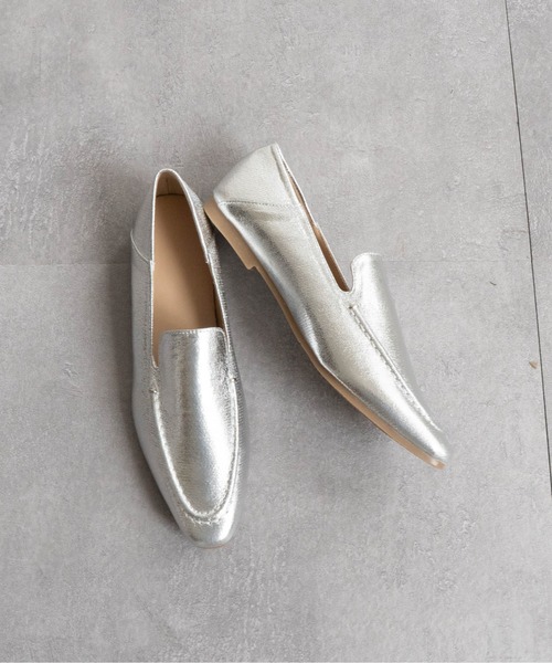 Fabby fabby（ファビィーファビィー）の「ローファーサイドメタルシューズ（ローファー・レディース・シルバー/ベージュ/オフホワイト/ブラック・SMALL/LARGE/MEDIUM）」の7枚目の写真