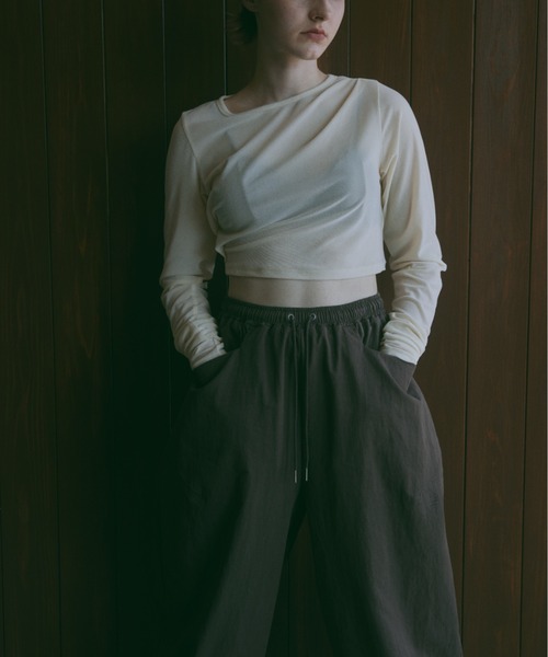 lit（リット）の「Dart Cocoon Easy Pants（その他パンツ・レディース・ブラック/ブラウン/オフホワイト・FREE）」の21枚目の写真