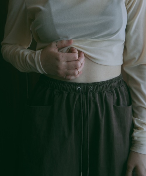 lit（リット）の「Dart Cocoon Easy Pants（その他パンツ・レディース・ブラック/ブラウン/オフホワイト・FREE）」の19枚目の写真