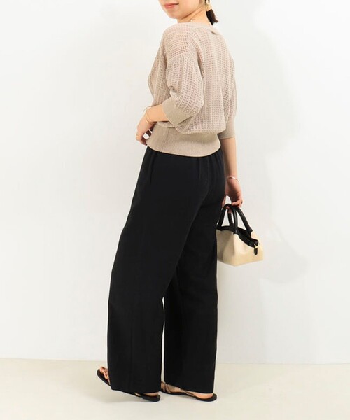 NOLLEY'S LIGHT(ノーリーズライト)の「透かし柄ジップカーディガン(ニット/セーター・レディース・ライトグレー/オフホワイト/ベージュ・38)」の9枚目の写真