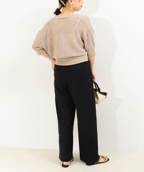 NOLLEY'S LIGHT(ノーリーズライト)の「透かし柄ジップカーディガン(ニット/セーター・レディース・ライトグレー/オフホワイト/ベージュ・38)」の10枚目の写真