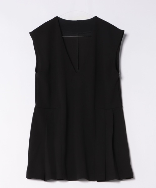 TRIANGLE PALETTE（トライアングルパレット）の「サイドプリーツデザインベスト / セットアップ対応（スーツベスト・レディース・グレー/アイボリー/ブラック・FREE）」の4枚目の写真