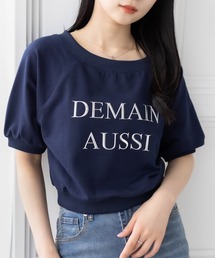 clear | 3way半袖ロゴスウェットトップス[着回し抜群 大人 カジュアル]≪2025SS新作≫(Tシャツ/カットソー)