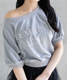 clear | 3way半袖ロゴスウェットトップス[着回し抜群 大人 カジュアル]≪2025SS新作≫(Tシャツ/カットソー)