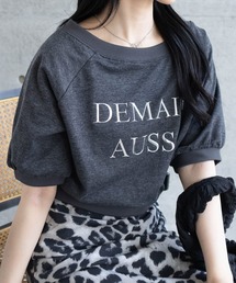 clear | 3way半袖ロゴスウェットトップス[着回し抜群 大人 カジュアル]≪2025SS新作≫(Tシャツ/カットソー)