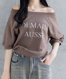 clear | 3way半袖ロゴスウェットトップス[着回し抜群 大人 カジュアル]≪2025SS新作≫(Tシャツ/カットソー)