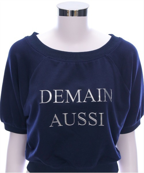 clear（クリア）の「3way半袖ロゴスウェットトップス[着回し抜群 大人 カジュアル]≪2025SS新作≫（Tシャツ/カットソー・レディース・ネイビー/グレー/チャコールグレー/モカ/オフホワイト・F）」の13枚目の写真