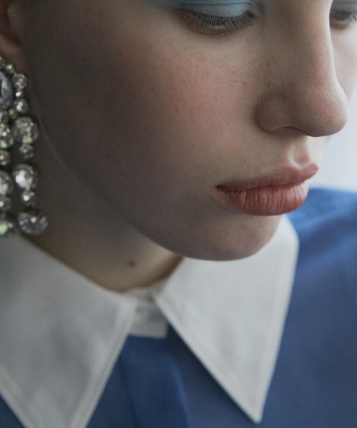 LE CIEL BLEU（ルシェルブルー）の「ボイルフロントプレスシャツ / Voile Front Press Shirt（シャツ/ブラウス・レディース・ブルー・36）」の3枚目の写真