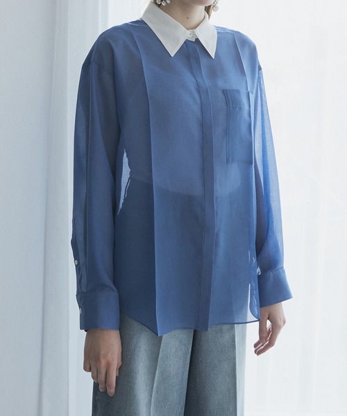 ボイルフロントプレスシャツ / Voile Front Press Shirt（シャツ