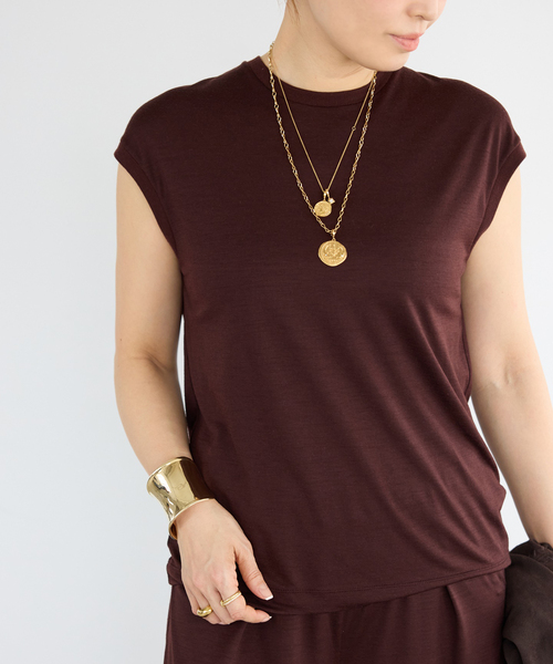 【Deuxieme Classe】prime wool jerseyタンクトップ Prime wool jersey タンクトップ（Tシャツ／カットソー