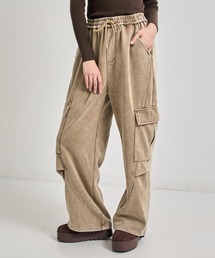 ウォッシュ加工 スウェット カーゴパンツ