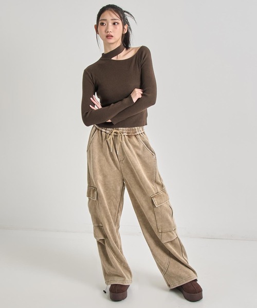 ウォッシュ加工 スウェット カーゴパンツ（スウェットパンツ）｜ANAP