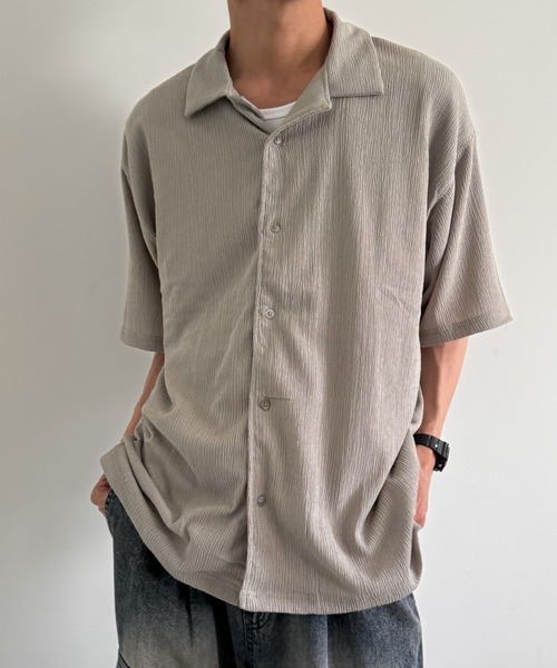 WEGO(ウィゴー)の「WEGO/アンサンブルサッカーシャツ(アンサンブル・メンズ・ブラック/グレー/チャコールグレー・X-LARGE/MEDIUM/LARGE)」の1枚目の写真
