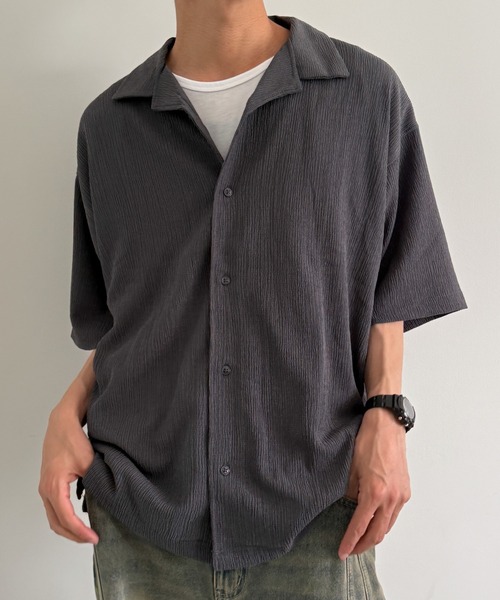 WEGO(ウィゴー)の「WEGO/アンサンブルサッカーシャツ(アンサンブル・メンズ・ブラック/グレー/チャコールグレー・X-LARGE/MEDIUM/LARGE)」の11枚目の写真