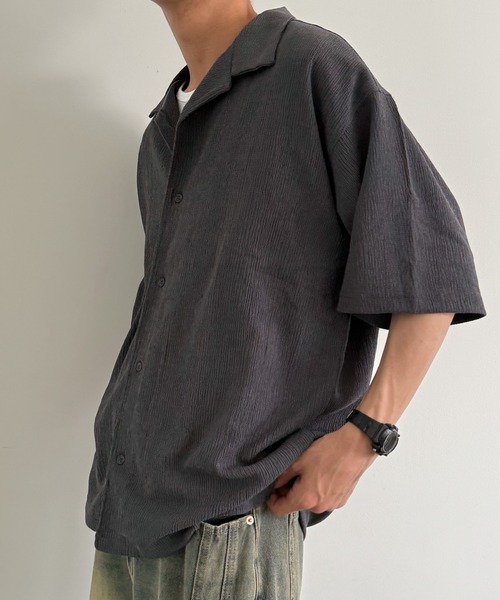 WEGO(ウィゴー)の「WEGO/アンサンブルサッカーシャツ(アンサンブル・メンズ・ブラック/グレー/チャコールグレー・X-LARGE/MEDIUM/LARGE)」の12枚目の写真