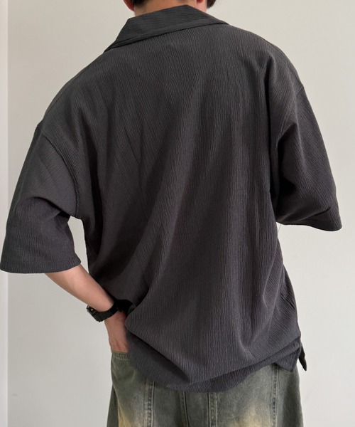 WEGO(ウィゴー)の「WEGO/アンサンブルサッカーシャツ(アンサンブル・メンズ・ブラック/グレー/チャコールグレー・X-LARGE/MEDIUM/LARGE)」の13枚目の写真