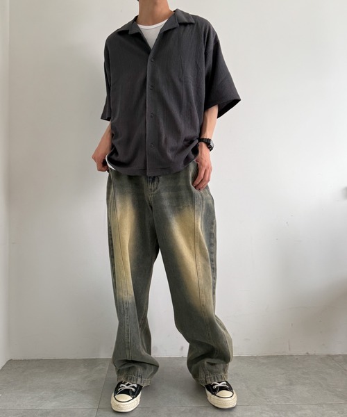 WEGO(ウィゴー)の「WEGO/アンサンブルサッカーシャツ(アンサンブル・メンズ・ブラック/グレー/チャコールグレー・X-LARGE/MEDIUM/LARGE)」の14枚目の写真