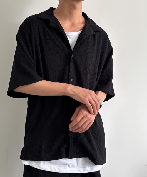 WEGO(ウィゴー)の「WEGO/アンサンブルサッカーシャツ(アンサンブル・メンズ・ブラック/グレー/チャコールグレー・X-LARGE/MEDIUM/LARGE)」の7枚目の写真