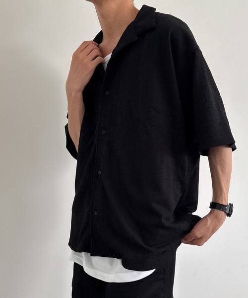 WEGO(ウィゴー)の「WEGO/アンサンブルサッカーシャツ(アンサンブル・メンズ・ブラック/グレー/チャコールグレー・X-LARGE/MEDIUM/LARGE)」の8枚目の写真