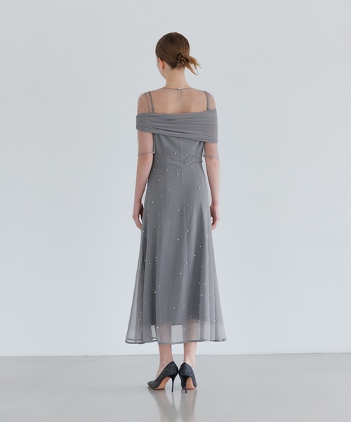 セール】【LEJA】2WAYチュールトップスパールAラインドレス