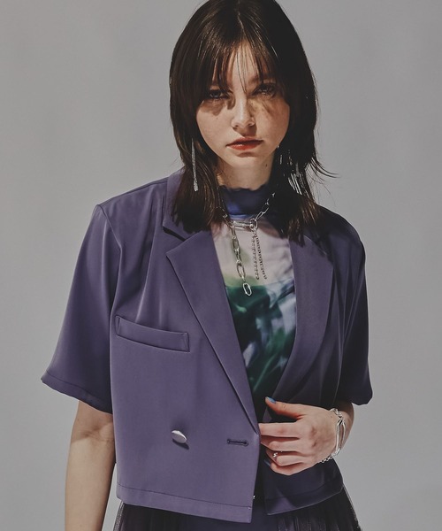 HARE トロミメタルボタンショートジャケット HARE｜トロミメタルボタンショートジャケット | Rakuten Fashion