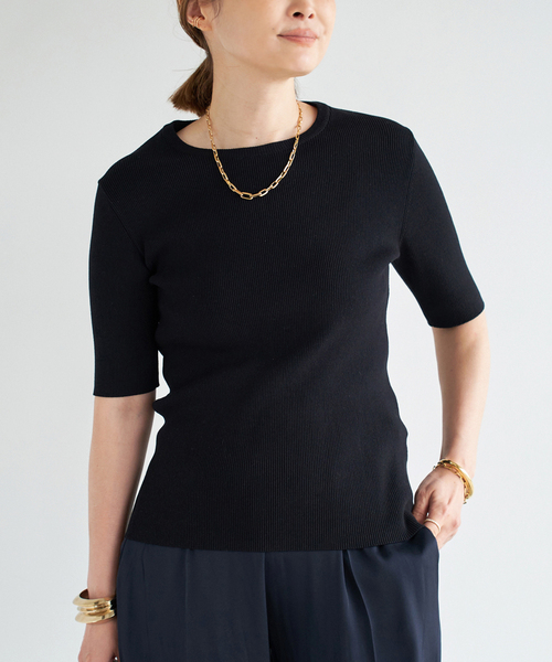 【新品】Deuxieme Classe RIB クルーネックプルオーバー Rib クルーネック プルオーバー（ニット／セーター）｜Deuxieme