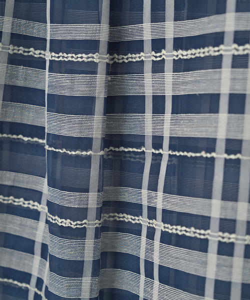 VICTIM（ヴィクティム）の「VICTIM ヴィクティム / OPEN COLLAR CHECK SHIRT シアーチェックオープンカラーシャツ / VTM-25-S-005（シャツ/ブラウス・メンズ・ホワイト/サックスブルー/ブラック・1/2）」の12枚目の写真