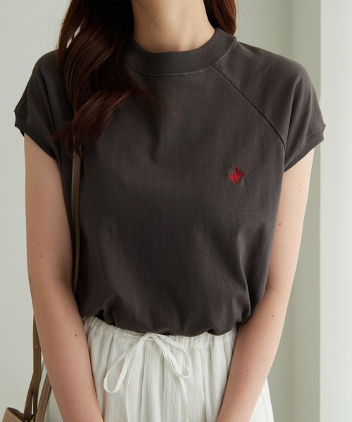 BEVERLY HILLS POLO CLUB(ビバリーヒルズポロクラブ)の「【ビバリーヒルズポロクラブ】ワイドスリーブTシャツ(Tシャツ/カットソー・レディース・ホワイト/ブラック×ホワイト/ブラック/サックスブルー・M)」の2枚目の写真