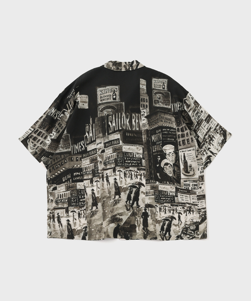 PORTER CLASSIC(ポータークラシック)の「PORTER CLASSIC/ポータークラシック ALOHA TIMES SQUARE DP-024-3275-21(シャツ/ブラウス・メンズ・ブラック系その他・MEDIUM/LARGE)」の2枚目の写真