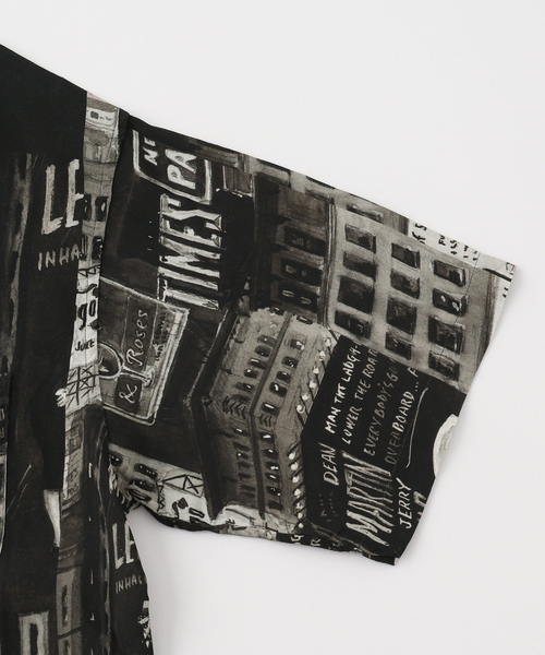 PORTER CLASSIC(ポータークラシック)の「PORTER CLASSIC/ポータークラシック ALOHA TIMES SQUARE DP-024-3275-21(シャツ/ブラウス・メンズ・ブラック系その他・MEDIUM/LARGE)」の4枚目の写真