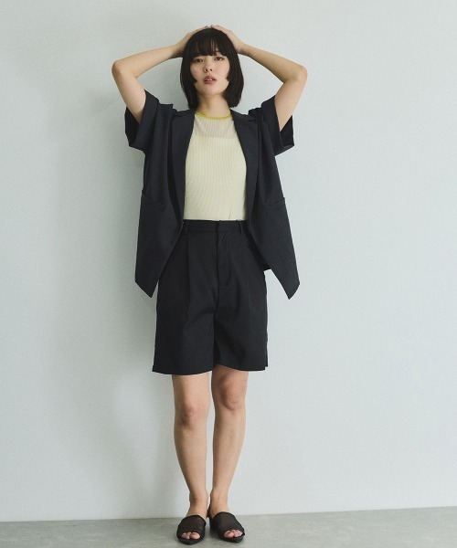 VICKY（ビッキー）の「麻タッチ配色ニットノースリトップス≪手洗い可能≫（ニット/セーター・レディース・オフホワイト/ライトグレー/ブラウン・M）」の17枚目の写真