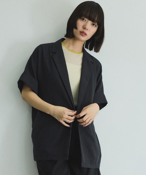 VICKY（ビッキー）の「麻タッチ配色ニットノースリトップス≪手洗い可能≫（ニット/セーター・レディース・オフホワイト/ライトグレー/ブラウン・M）」の18枚目の写真