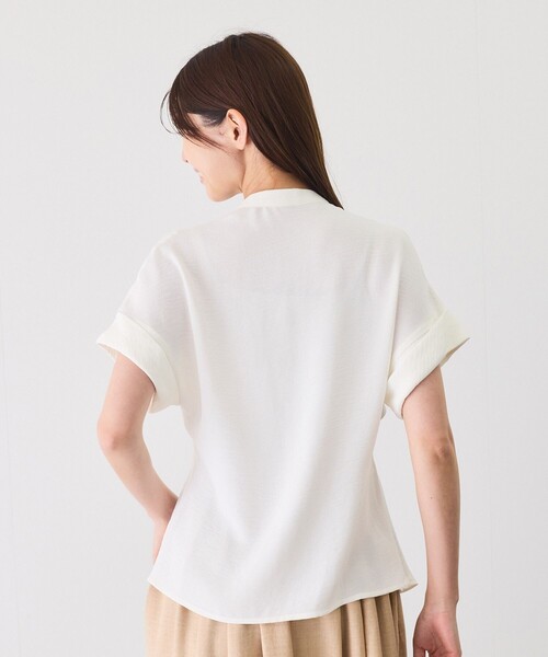 Jayro（ジャイロ）の「ウエストタックブラウス（シャツ/ブラウス・レディース・ライトグリーン/ホワイト系その他/ブラック・M）」の8枚目の写真