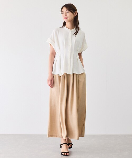 Jayro（ジャイロ）の「ウエストタックブラウス（シャツ/ブラウス・レディース・ライトグリーン/ホワイト系その他/ブラック・M）」の9枚目の写真