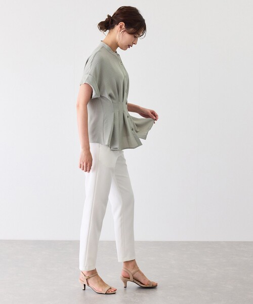 Jayro（ジャイロ）の「ウエストタックブラウス（シャツ/ブラウス・レディース・ライトグリーン/ホワイト系その他/ブラック・M）」の19枚目の写真