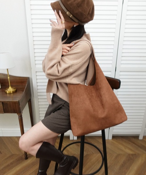 スエードホーボー トートバッグ ポーチSET（トートバッグ