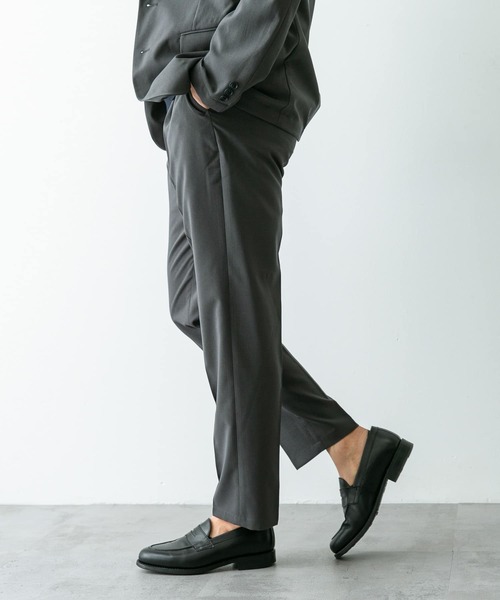 URBAN RESEARCH DOORS（アーバンリサーチドアーズ）の「『イージーケア』LIFE STYLE TAILOR　メランジトロストレッチパンツ（スーツパンツ・メンズ・グレー/カーキ/ネイビー・SMALL/MEDIUM/LARGE）」の7枚目の写真