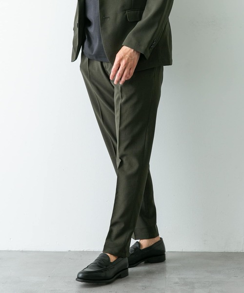 URBAN RESEARCH DOORS（アーバンリサーチドアーズ）の「『イージーケア』LIFE STYLE TAILOR　メランジトロストレッチパンツ（スーツパンツ・メンズ・グレー/カーキ/ネイビー・SMALL/MEDIUM/LARGE）」の12枚目の写真