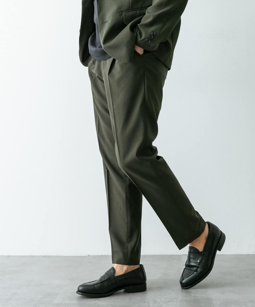 URBAN RESEARCH DOORS（アーバンリサーチドアーズ）の「『イージーケア』LIFE STYLE TAILOR　メランジトロストレッチパンツ（スーツパンツ・メンズ・グレー/カーキ/ネイビー・SMALL/MEDIUM/LARGE）」の14枚目の写真