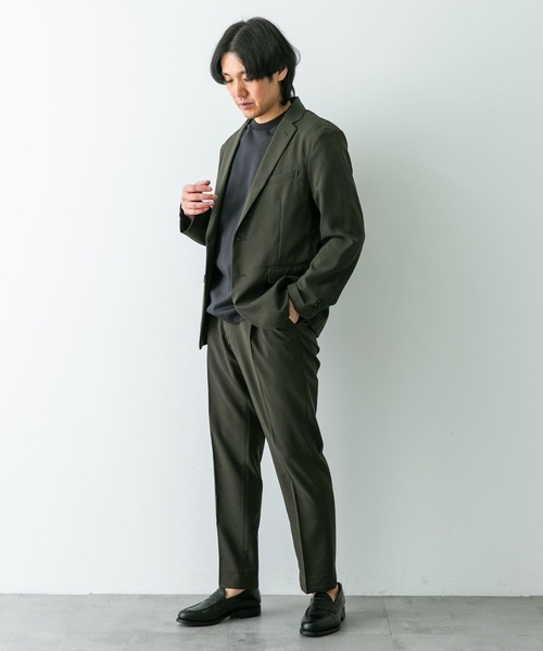 URBAN RESEARCH DOORS（アーバンリサーチドアーズ）の「『イージーケア』LIFE STYLE TAILOR　メランジトロストレッチパンツ（スーツパンツ・メンズ・グレー/カーキ/ネイビー・SMALL/MEDIUM/LARGE）」の15枚目の写真